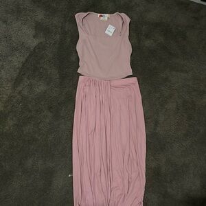 Free People shirt skirt set NWT